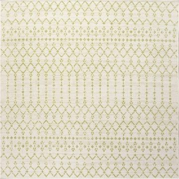 Ourika Moroccan Geometric Textured Weave Indoor/outdoor Square Rug